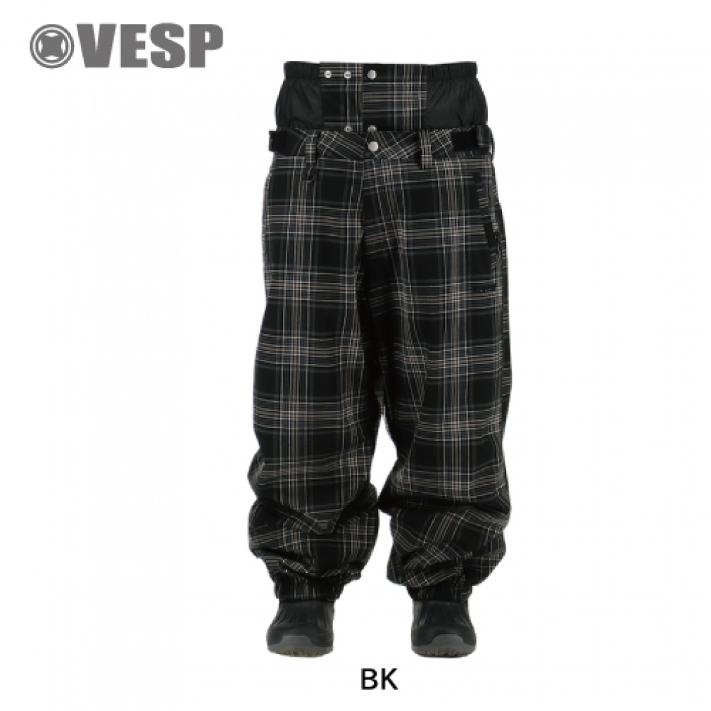 xXv Y Xm[{[h pc CHECK WIDE JOGGER PANTS VPMP1052 BK : ubN VESP