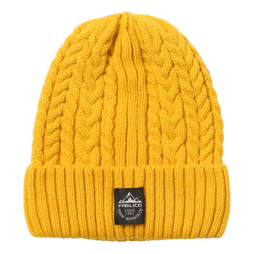 ケーブルニットキャップ(イエロー-FREE)