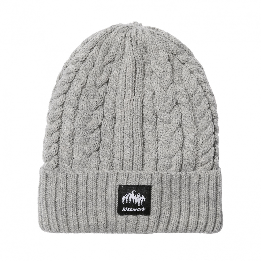キスマーク メンズ ニット帽 ケーブル編みニット帽子 KM-5C015