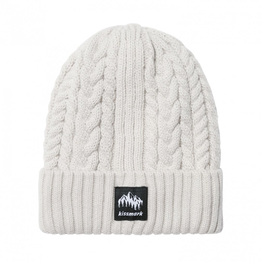 キスマーク メンズ ニット帽 ケーブル編みニット帽子 KM-5C015