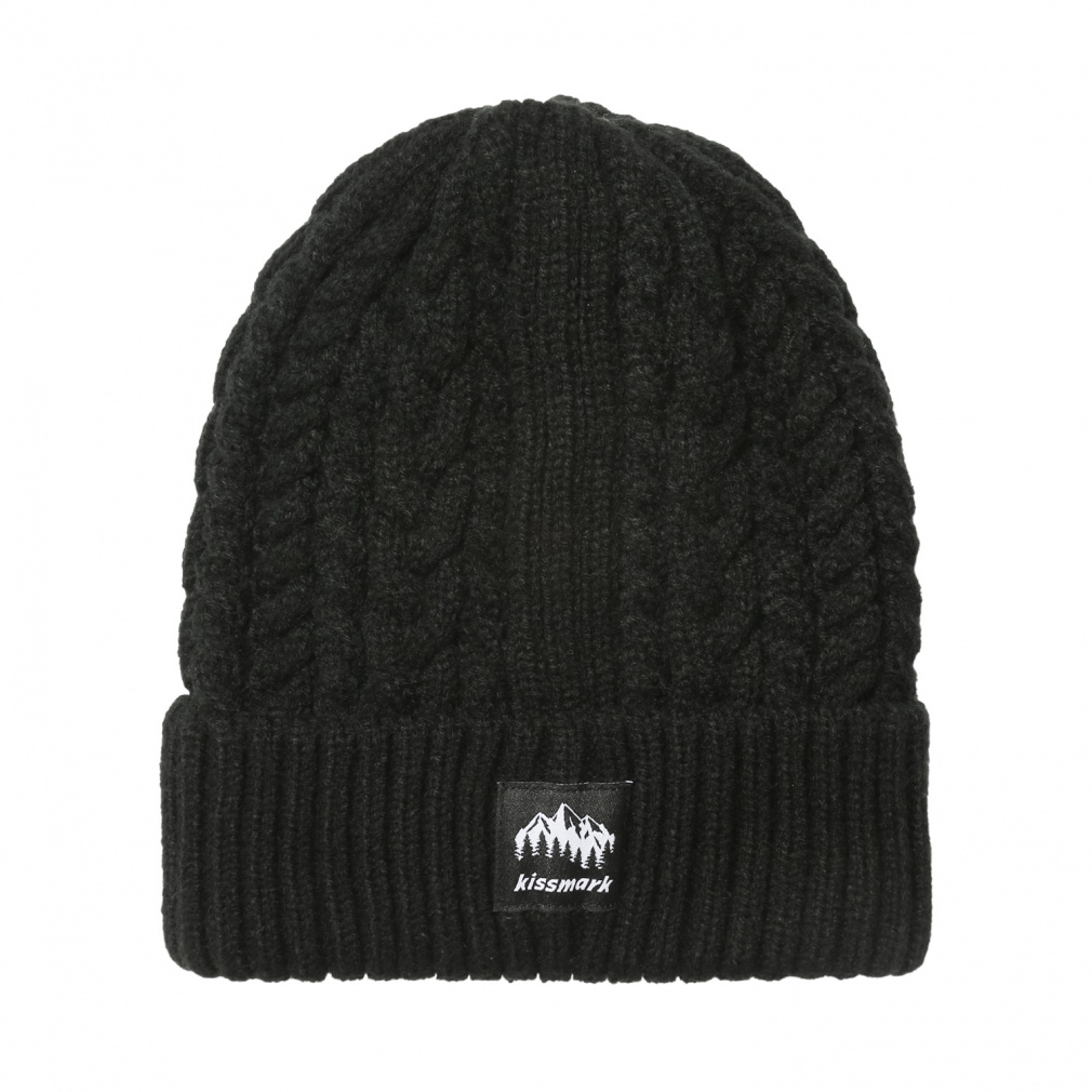 キスマーク メンズ ニット帽 ケーブル編みニット帽子 KM-5C015