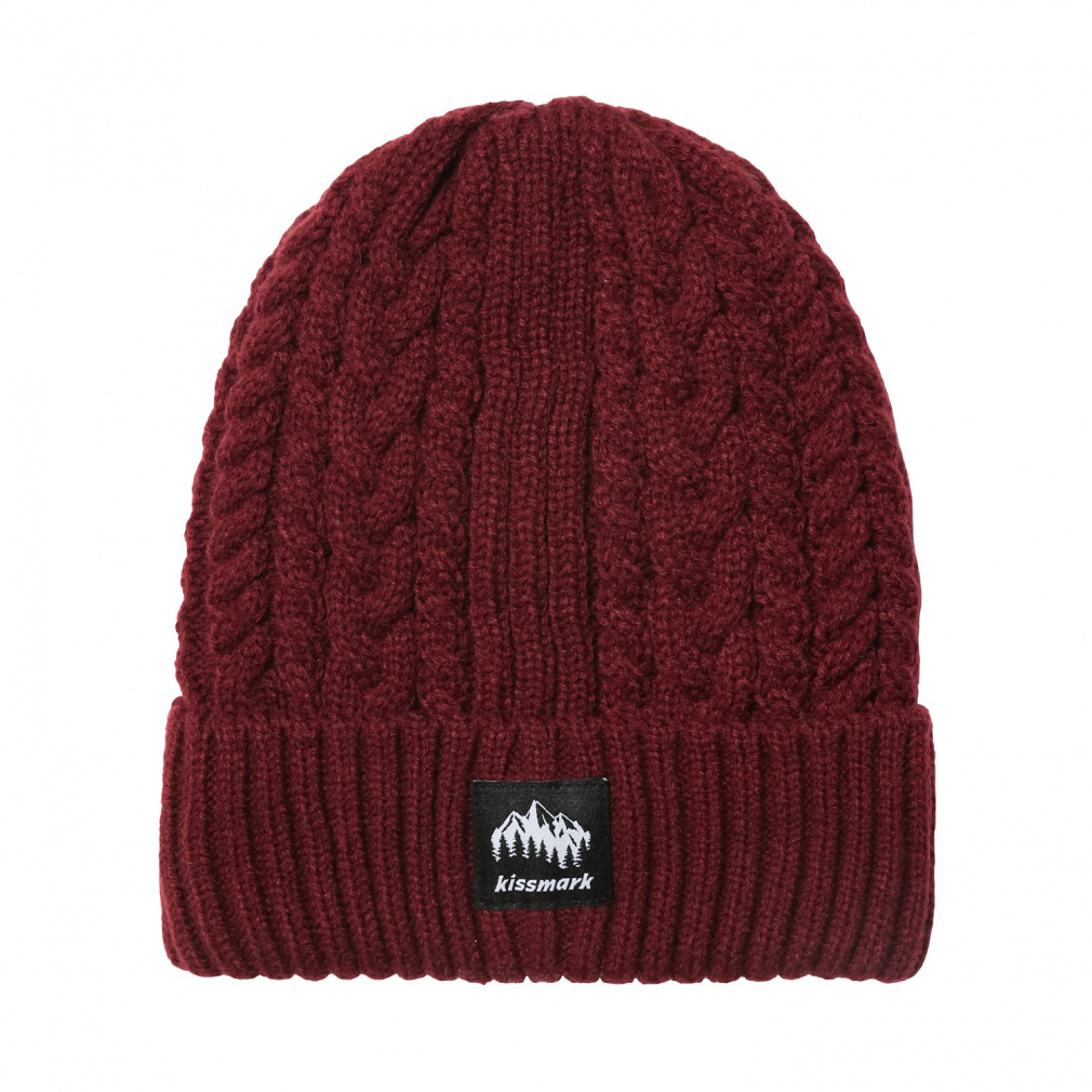 キスマーク メンズ ニット帽 ケーブル編みニット帽子 KM-5C015