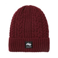 キスマーク メンズ ニット帽 ケーブル編みニット帽子 KM-5C015