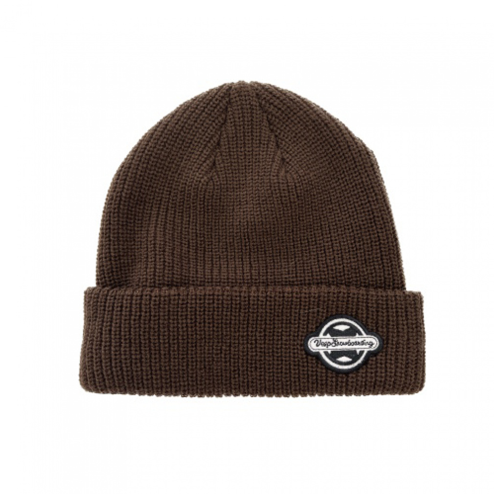 RIB KNIT BEANIE(ブラウン-FREE)