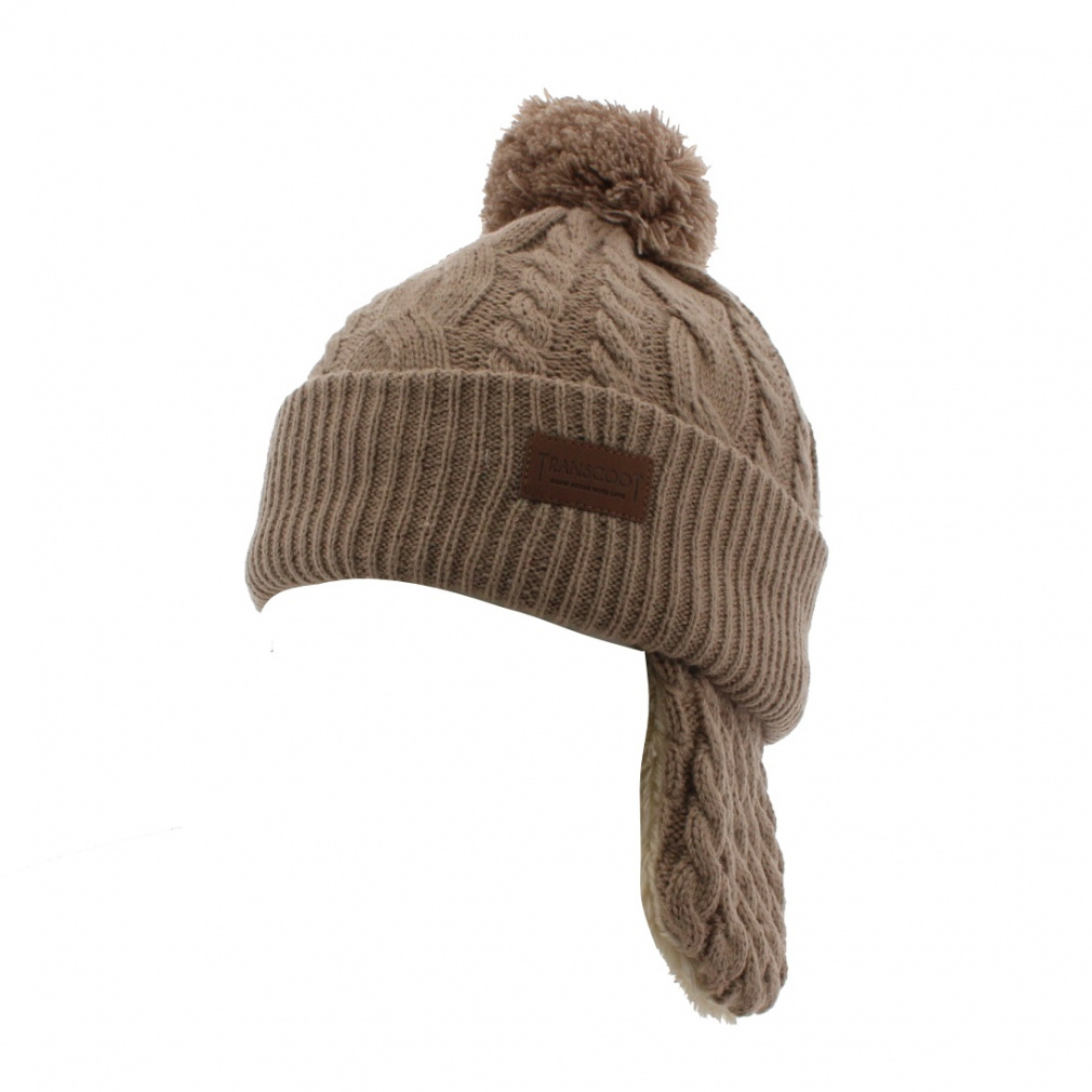 耳当て付き ニット帽(セピア)