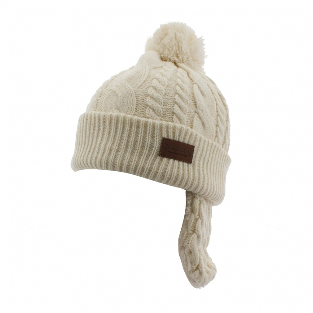 耳当て付き ニット帽(オフホワイト)