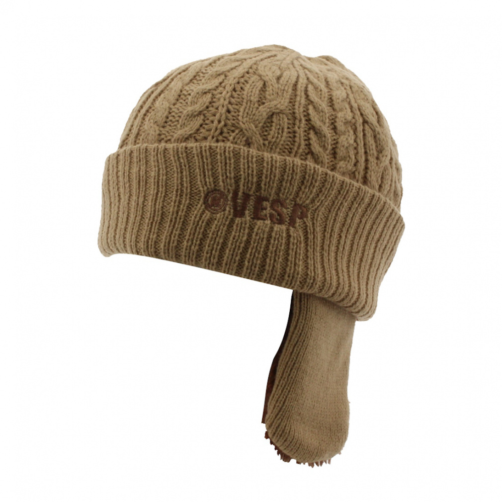 ケーブル編み JR BEANIE(ベージュ)