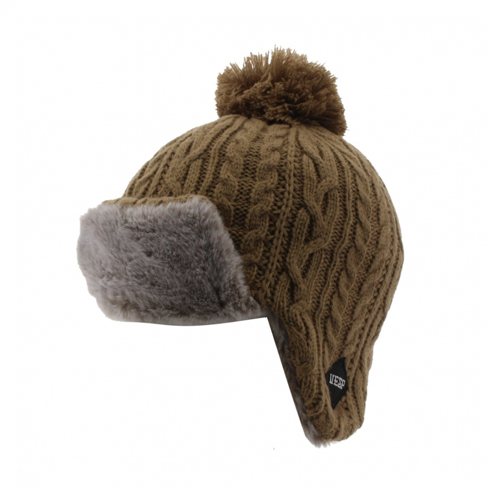 ケーブル編み JR BEANIE(カーキ)