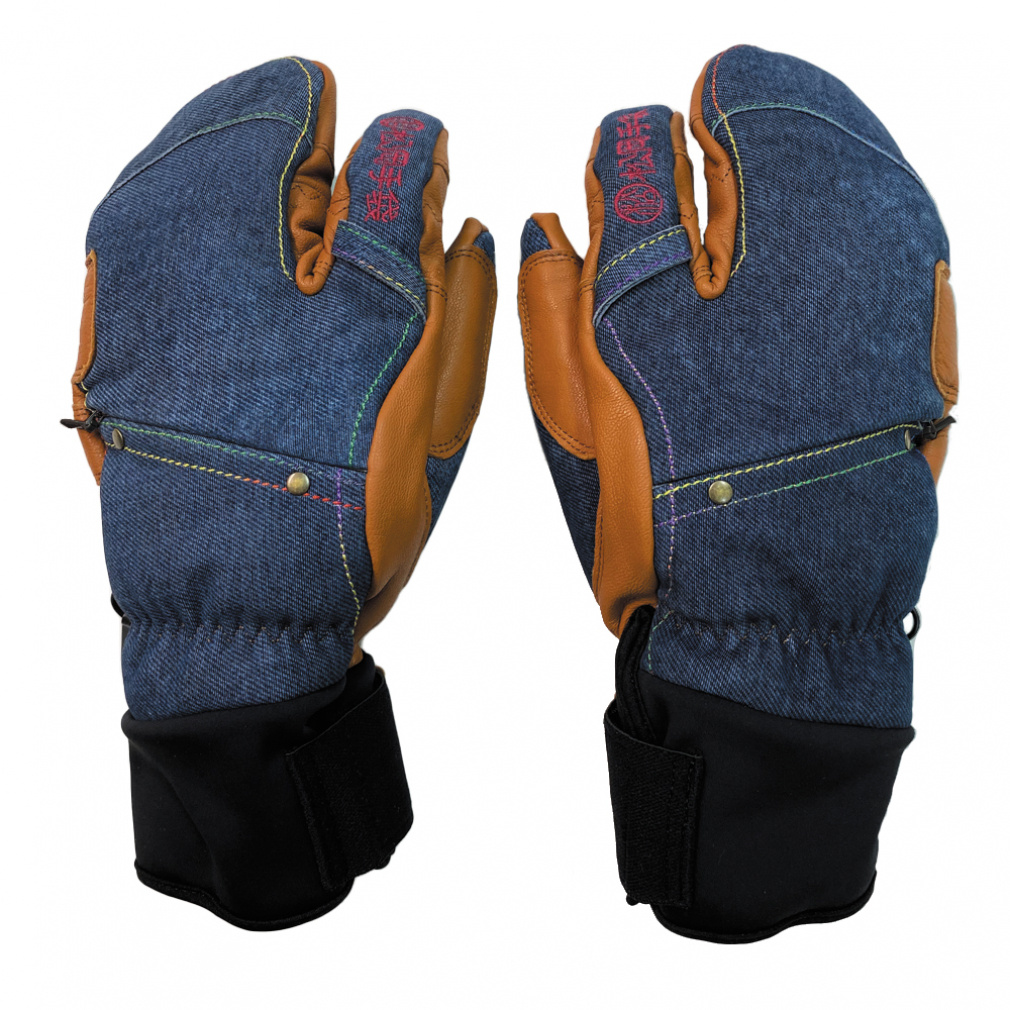 マツオカグローブ メンズ スキー グローブ Extream Ride ESK-2330D デニム_3フィンガー ESK-2330D MATSUOKA GLOVE