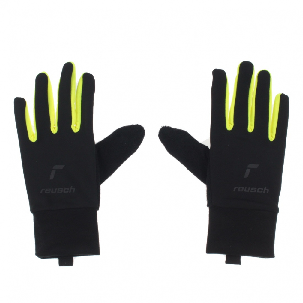 REUSCH LIAM インナーグローブ(ブラック×イエロー-S)