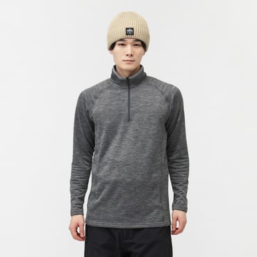 裏グリット ジップタートルシャツ