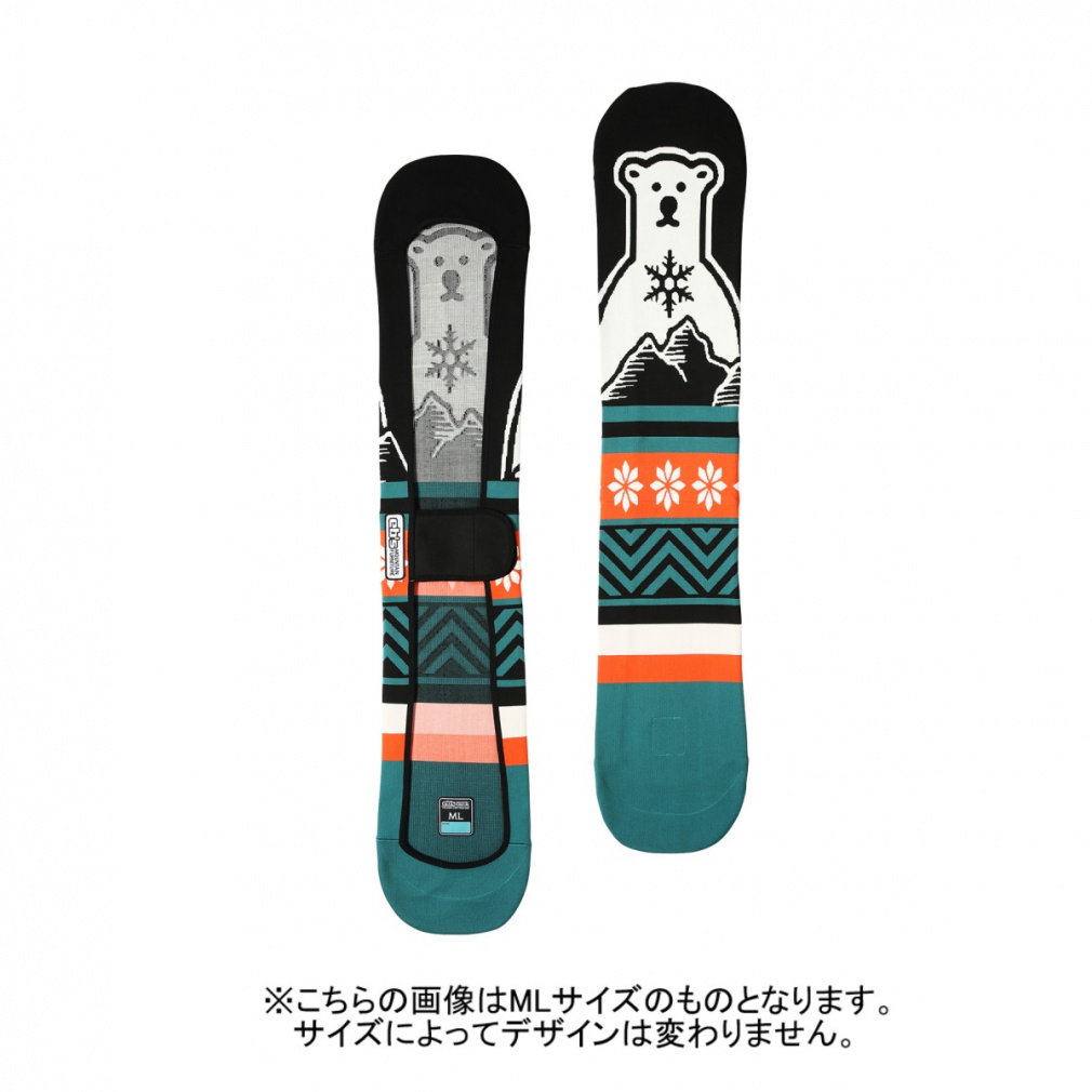 エビス KNIT COVER BEAR (4300308) スノーボード ボードケース : JADE/ORANGE ebs 23-24年モデル