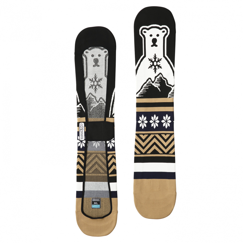 エビス KNIT COVER BEAR (4300308) スノーボード ボードケース : BLACK/BEIGE ebs 23-24年モデル