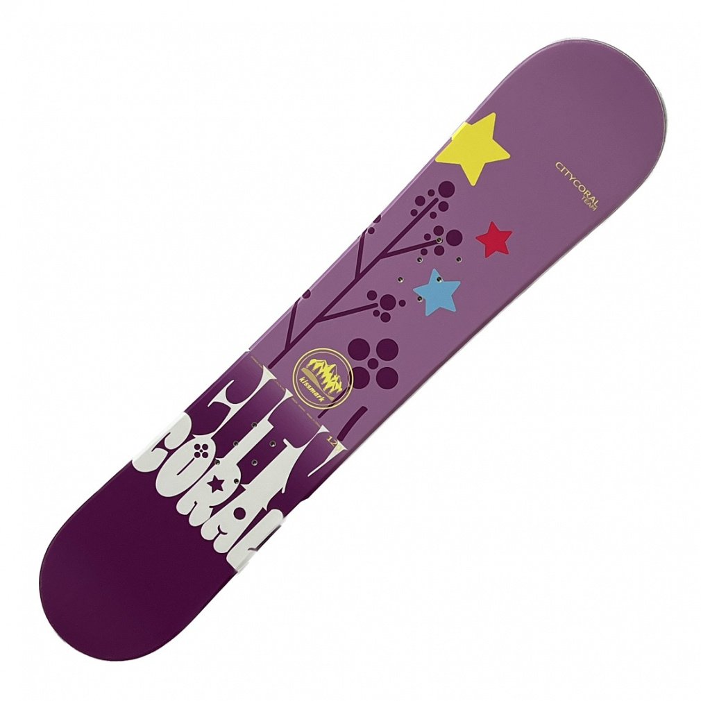 キスマーク シティコーラルチーム CITYCORAL TEAM 23-24年モデル ジュニア キッズ 子供 スノーボード 板 スノボ : バイオレット×パープル kissmark
