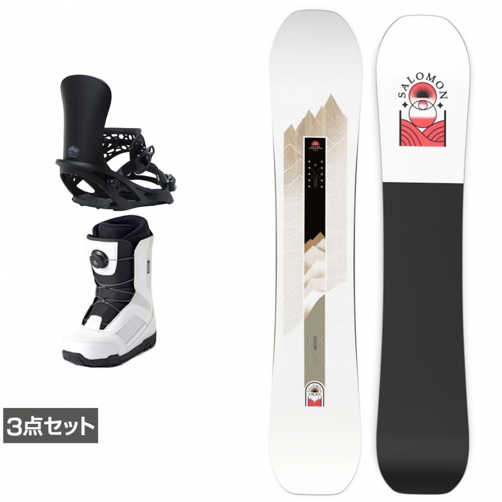 サロモン BLISS SMU ＆ アンリミット ＆ JAFFE ホワイト 板＋