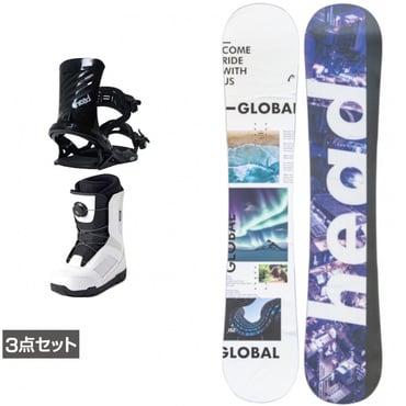 ヘッド GLOBAL ＆ FX ONE ＆ JAFFE ホワイト 板＋ビンディング＋ブーツセット 3点セット
