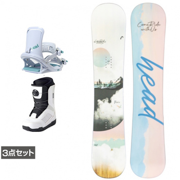 ヘッド FLAIR ＆ FX FAY Ⅰ ＆ JAFFE ジャフィ ホワイト 板＋ビンディング＋ブーツセット 3点セット