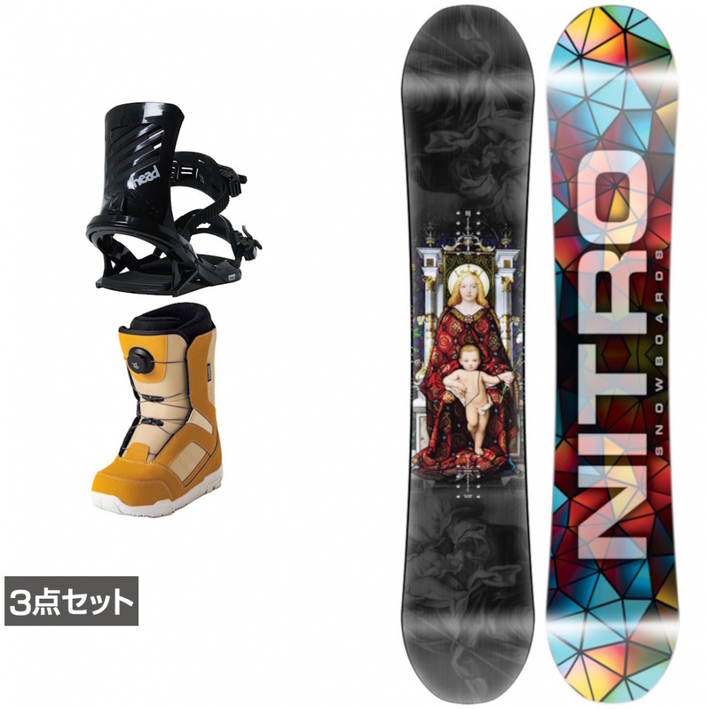 ナイトロ DEMAND LTD GULLWING ＆ FX ONE ＆ JAFFE ジャフィ ブラウン 板＋ビンディング＋ブーツセット 3点セット(152cm-25.0cm)