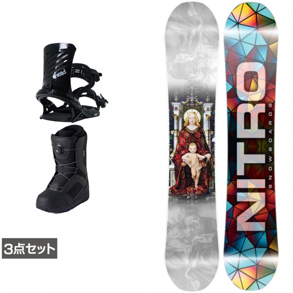 ナイトロ DEMAND LTD CAM-OUT ＆ FX ONE ＆ JAFFE ジャフィ ブラック 板＋ビンディング＋ブーツセット 3点セット(138cm-25.0cm)