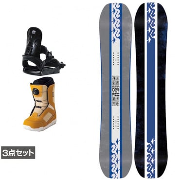 ケーツー GEOMETRIC ＆ コーズ ＆ JAFFE ジャフィ ブラウン 板＋ビンディング＋ブーツセット 3点セット