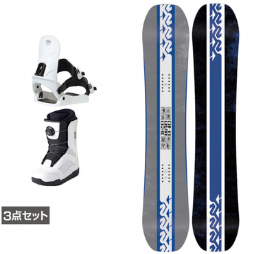 ケーツー GEOMETRIC ＆ CAUSE ＆ JAFFE ジャフィ ホワイト 板＋ビンディング＋ブーツセット 3点セット