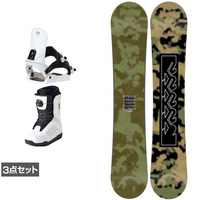 ケーツー STANDARD CAMBER ＆ CAUSE ＆ JAFFE ジャフィ ホワイト 板＋ビンディング＋ブーツセット 3点セット