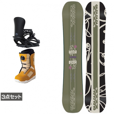 ケーツー LIME LITE ＆ アンリミット ＆ JAFFE ジャフィ ブラウン 板＋ビンディング＋ブーツセット 3点セット