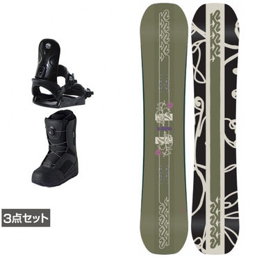 ケーツー LIME LITE ＆ コーズ ＆ JAFFE ジャフィ ブラック 板＋ビンディング＋ブーツセット 3点セット