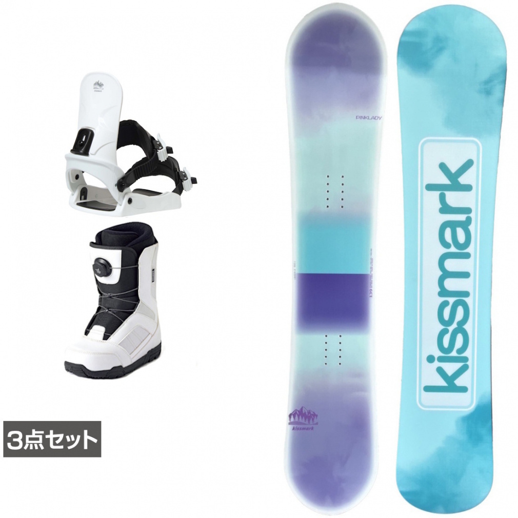 キスマーク PINKLADY ＆ コーズ ＆ JAFFE ホワイト 板＋ビンディング＋