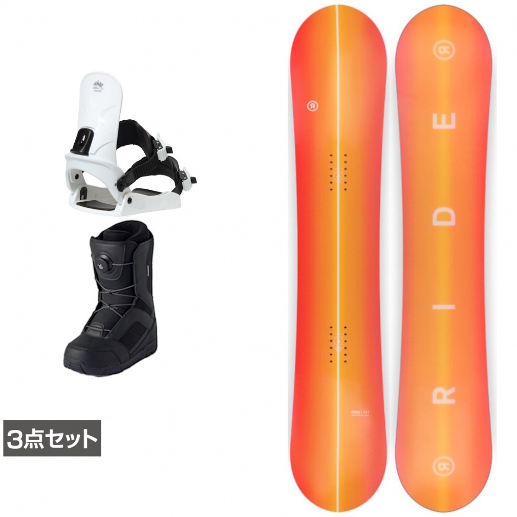 ライド HEARTBREAKER ＆ CAUSE ＆ JAFFE ブラック 板＋ビンディング＋