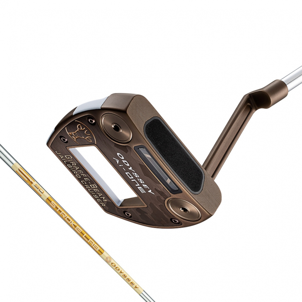 【美品】AI-ONEジラフビーム JAILBIRD MINI 34インチ NEW Odyssey Ai-ONE GIRAFFE-BEAM JAILBIRD MINI Putter 34 in