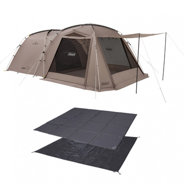 コールマン タフ2ルーム/3025 グレージュ ＆ AOD マット＋シート セット