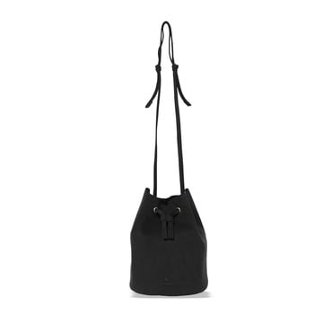 Ultra Suede Drawstring Bag BLACK