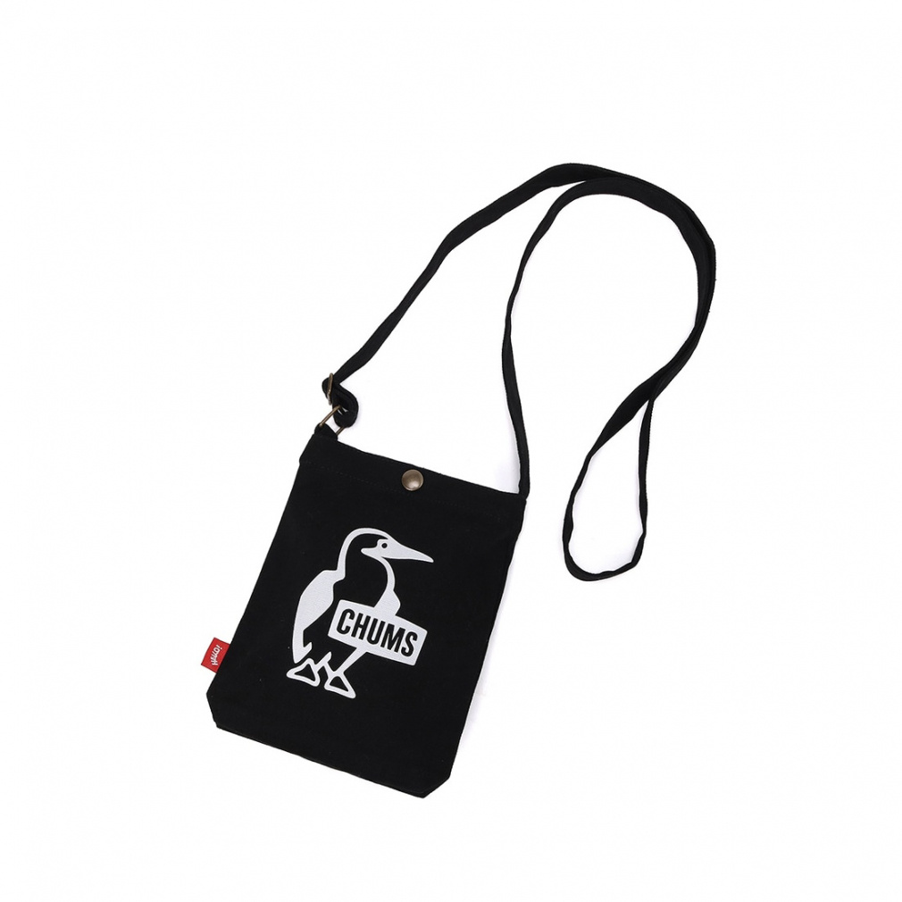 2025�H�~ �`�����X Booby Canvas Mini Shoulder CH60-3858 K071 �g���b�L���O �V�����_�[�o�b�O : Black x White CHUMS