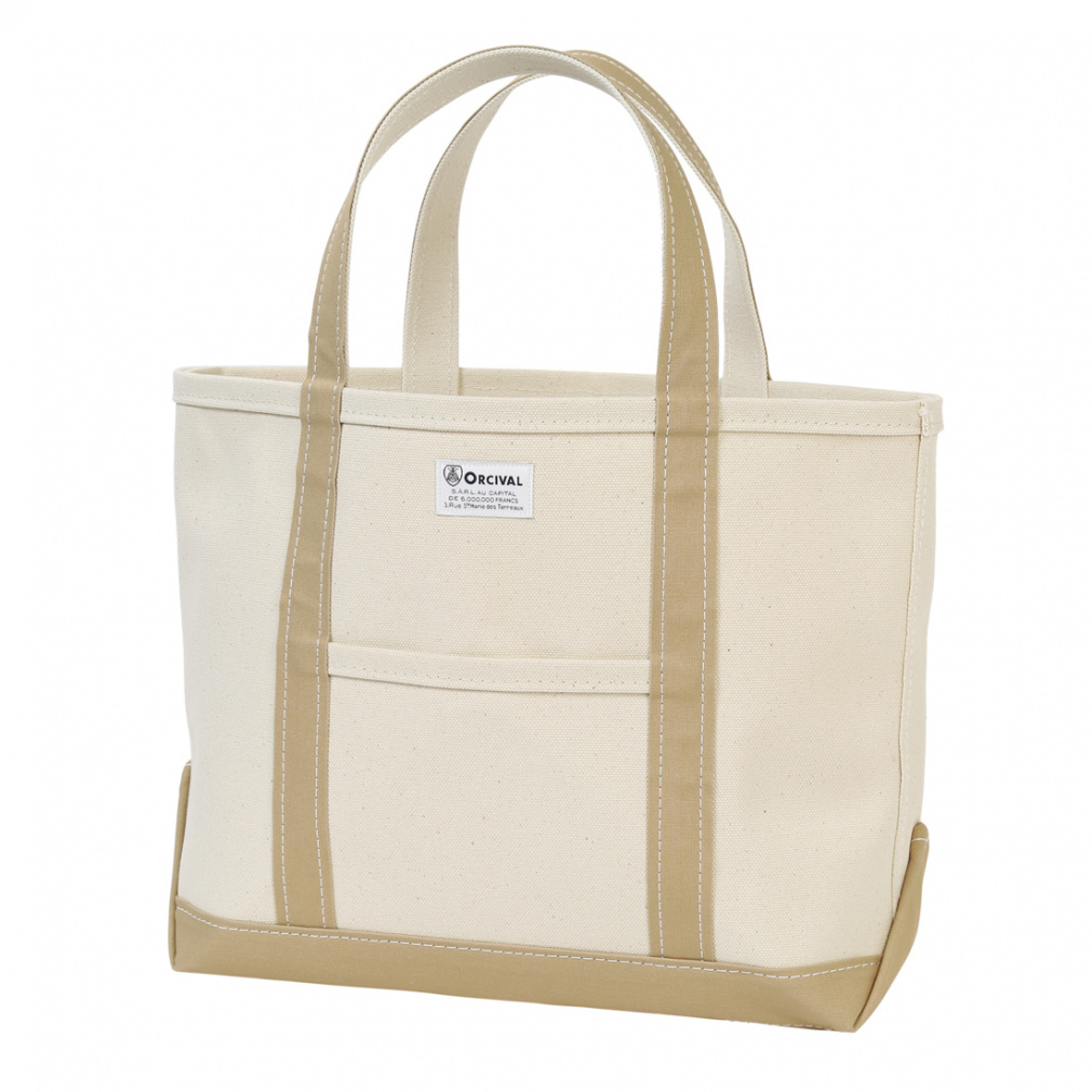 HANPU TOTE BAG MEDIUM : ECRU×MEDIUM BEIGE