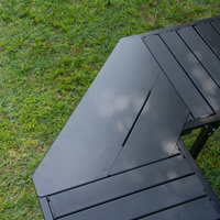 アルミユニットテーブル88 オプション アルミコーナー天板の画像