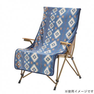 ボア＆フリースチェアカバー(ブルー)