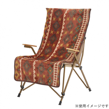 ボア＆フリースチェアカバー(レッド)