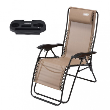 Coleman インフィニティチェア ベージュ ＋ カップホルダーフォー IC セット