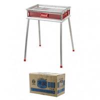 コールマン クールスパイダー ステンレスグリル レッド ＆ 木炭3KG 170