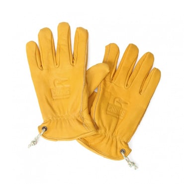 Booby Face Leather Gloves : イエロー