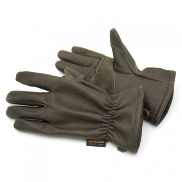 Leather Camp Gloves 001 Msize : Olive Drab