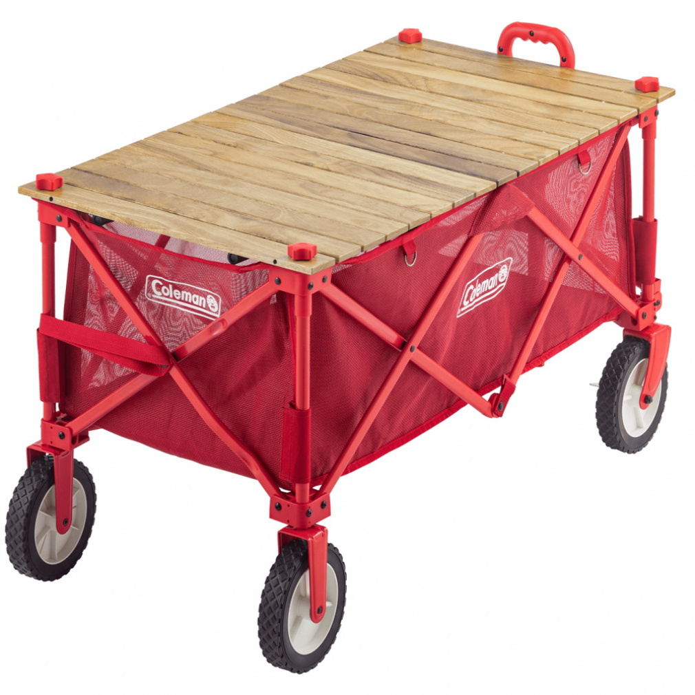 Coleman　ウッドロールテーブル（アウトドアワゴンメッシュ 用） アウトドアワゴンウッドロールテーブルの通販｜キャンプ用品の