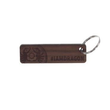 木製キーリング : ブラウン