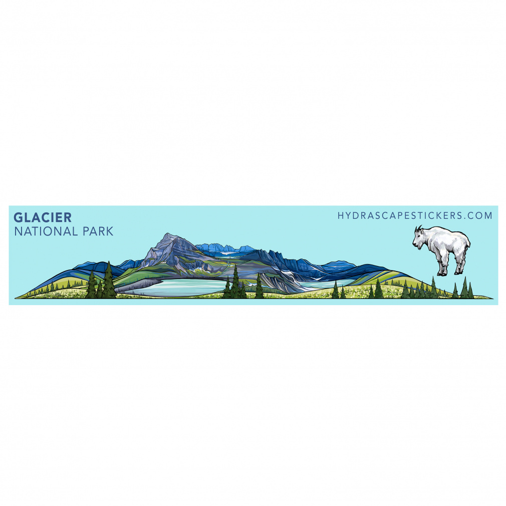 nChXP[v GLACIER NATIONAL PARK MINISCAPE STICKER Lv XebJ[ Hydrascape