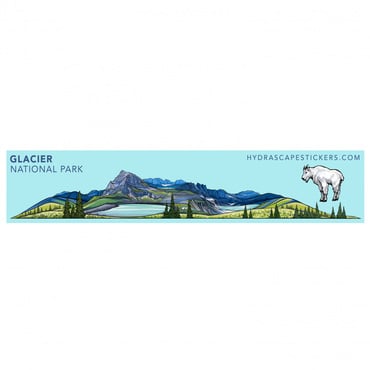 GLACIER NATIONAL PARK MINISCAPE STICKER