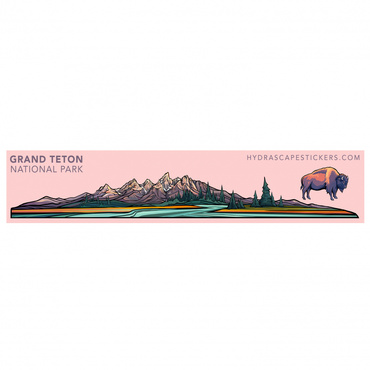 GRAND TETON NATIONAL PARK MINISCAPE STICKER
