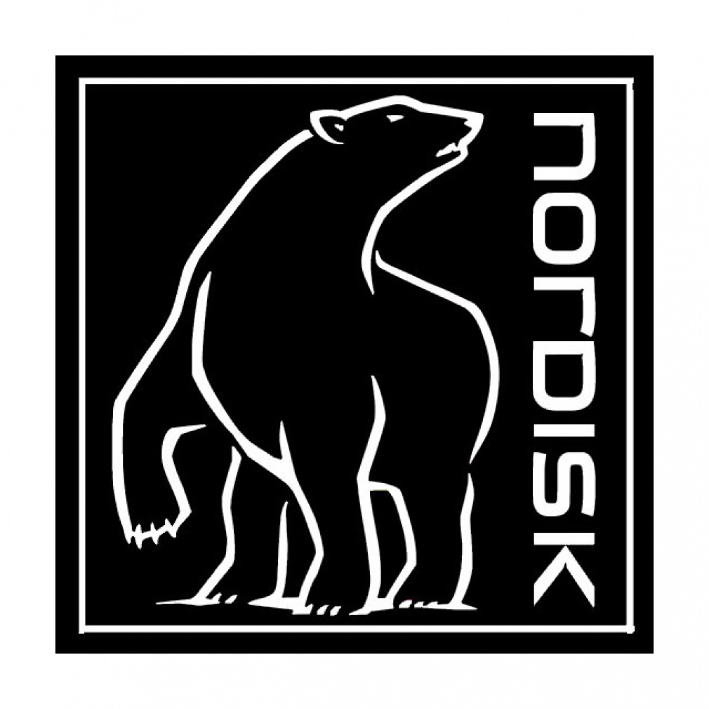 ノルディスク White Bear sticker Black シロクマロゴステッカー