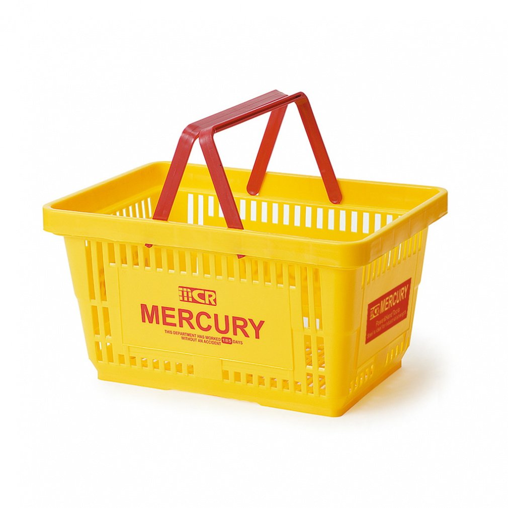 ロイヤルコレクション　ゴールデンジュビリー　持ち手付きバスケット マーケット バスケット イエロー｜Alpen Online