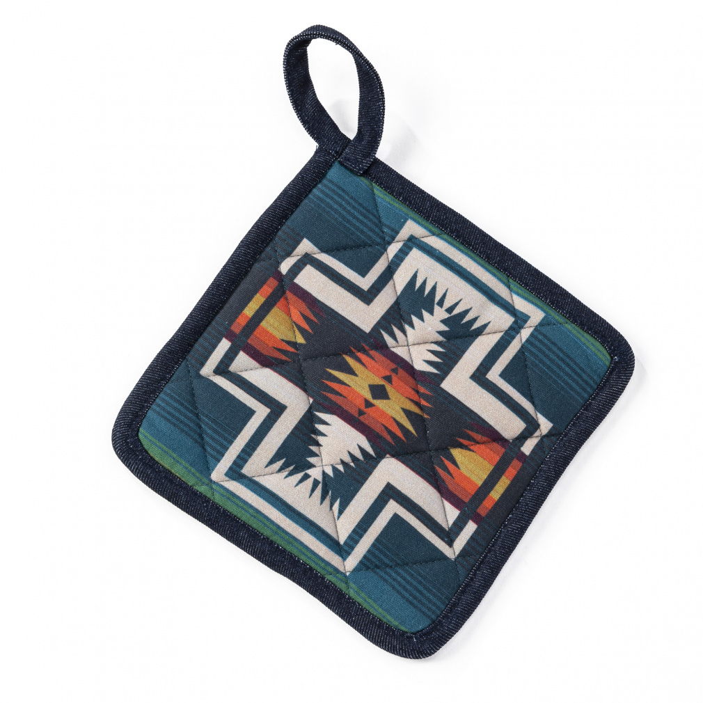 ペンドルトン Print Square Mitten 19807371 079 キャンプ クッキング : Century Harding Royal Blue PENDLETON